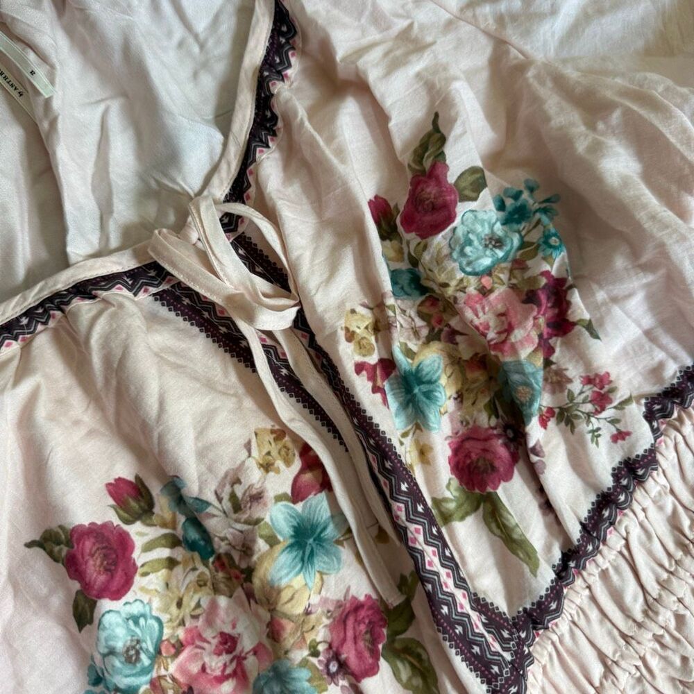 By Anthropologie The Somerset Puff-Sleeve Floral Maxi Dress Size 2X - Picture 11 of 12